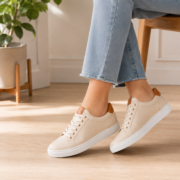 Ivory Tan Everyday Court Sneakers - Image 3