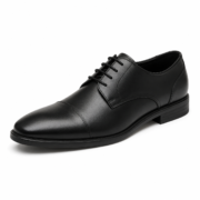 Black Regent Cap-Toe Derby Shoes