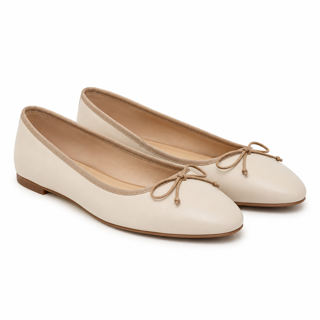 ChatGPT Image 2026年7月9日 03_57_40 (1) Women's Minimalist Leather Ballet Flats - Image 1